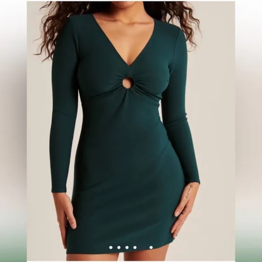 Abercrombie Long Sleeve O-Ring Midi Dress